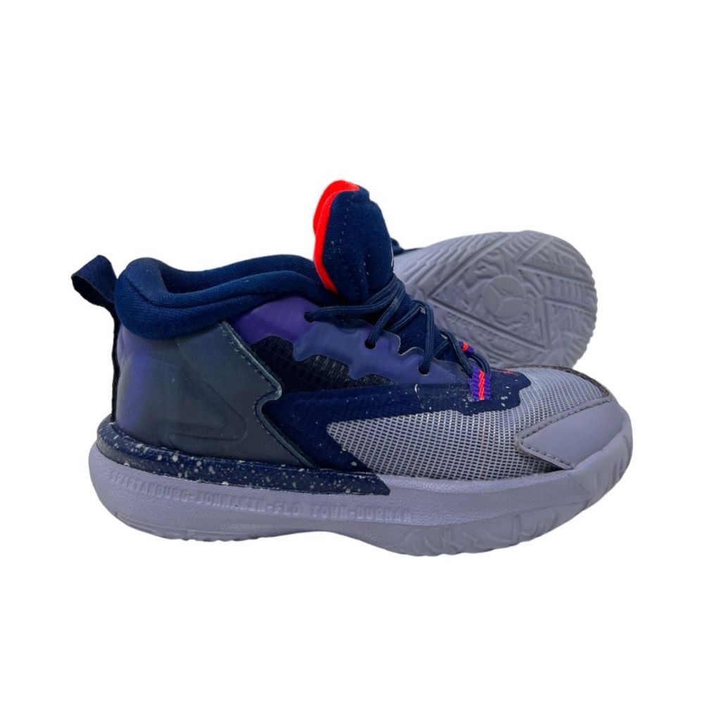 Nike Kids Sneakers in Navy, Gray, Purple & Red Accent